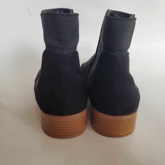 LFL by Lust for Life Chelsea Ankle Boot 7.5 Black Faux Suede Vegan Boho Fairy - Picture 7 of 11